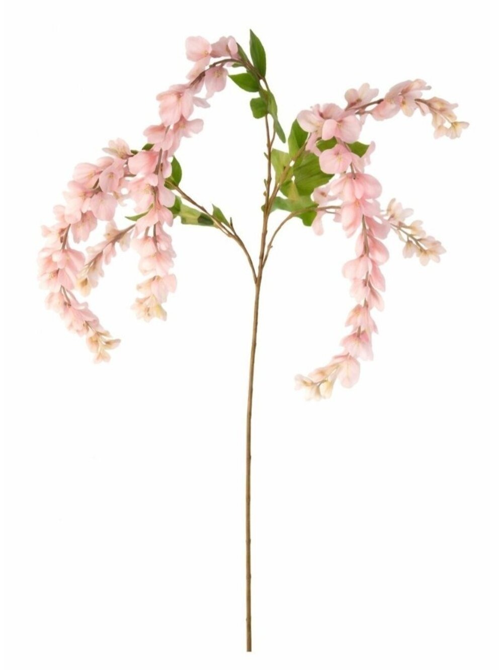 Blush Pink Wisteria Stem 43 Inch Artificial Hanging Flowers Silk Wisteria Spray